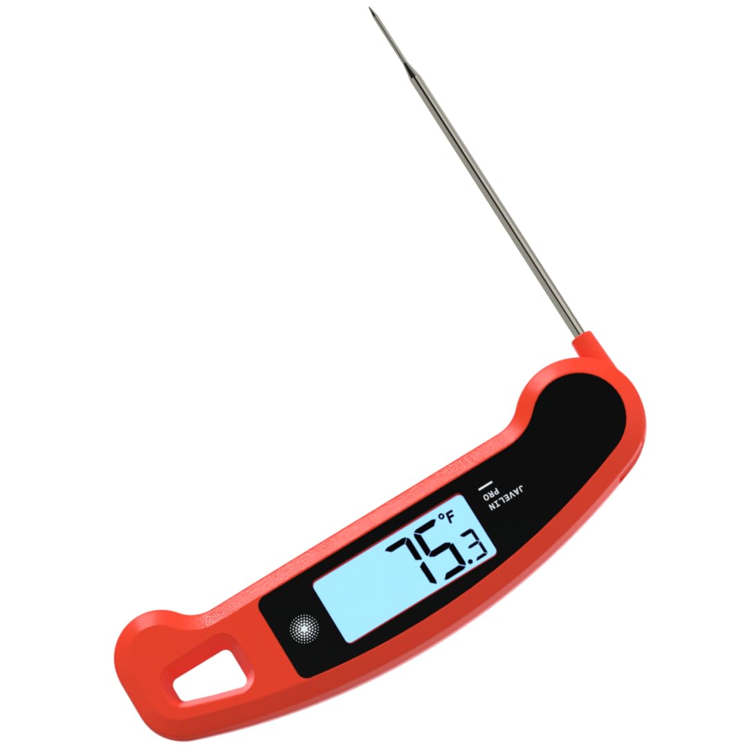 Lavatools Javelinยฎ PRO Classic Ultra-Fast 2-Second Professional Digital Instant Read Meat Thermometer for Grill and Cooking, Auto-Rotating Backlit Display, IP65 Water Resistant, NSF Certified โ Sambal