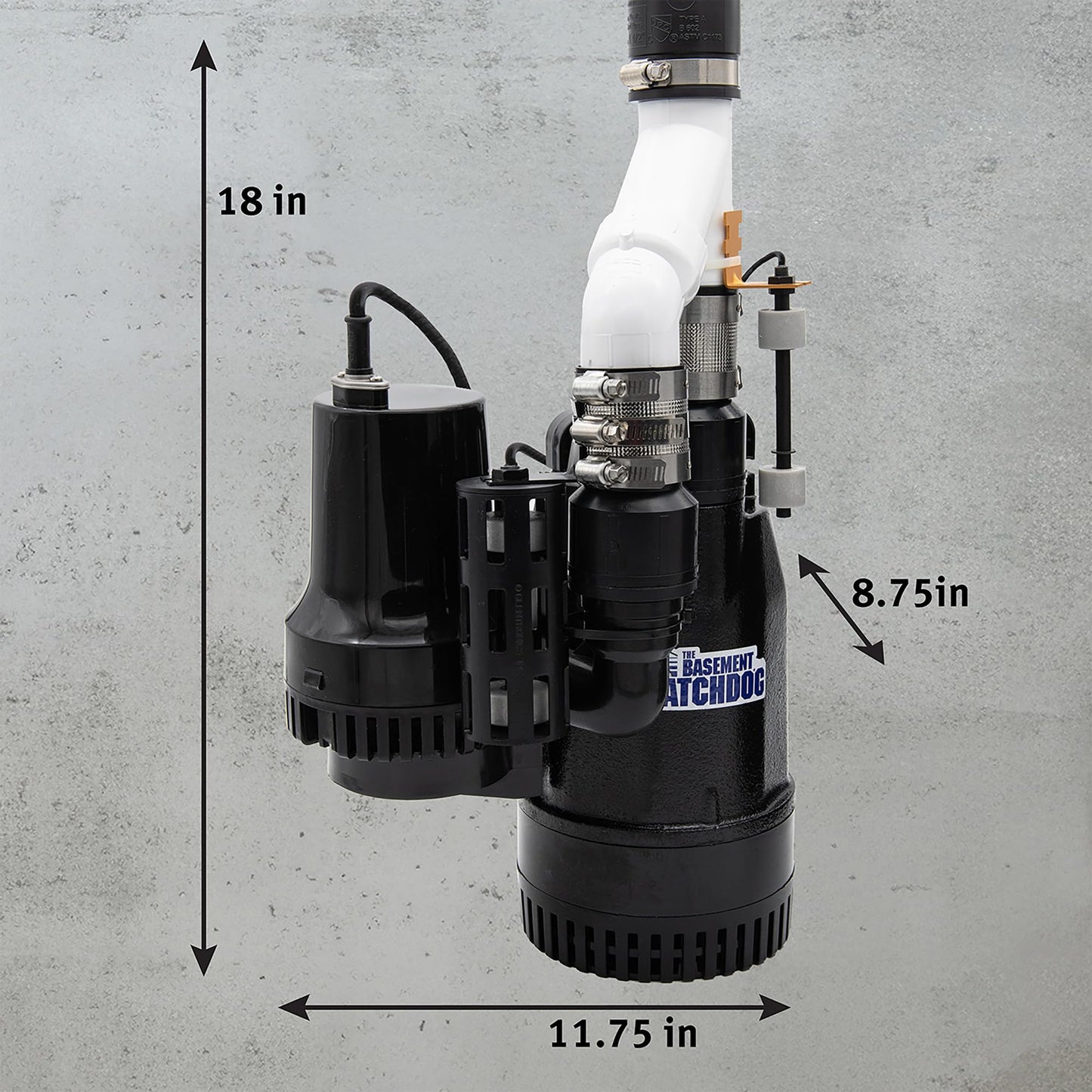 The Basement Watchdog Big Combo CONNECT Preassembled Primary & Battery Backup Sump Pump System - WiFi-Capable w/Add-on Module (CITS-50)