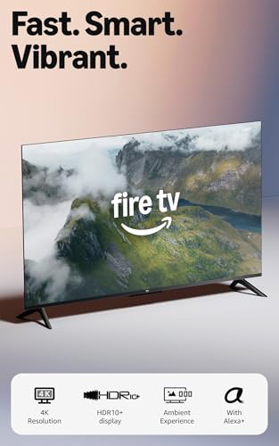 Amazon Fire TV 50" 4-Series (newest model), 4K Ultra HD smart TV with Alexa Remote, HDR10+, fast processor, Dolby Audio, Ambient Experience, free and live TV, find shows faster with Alexa+