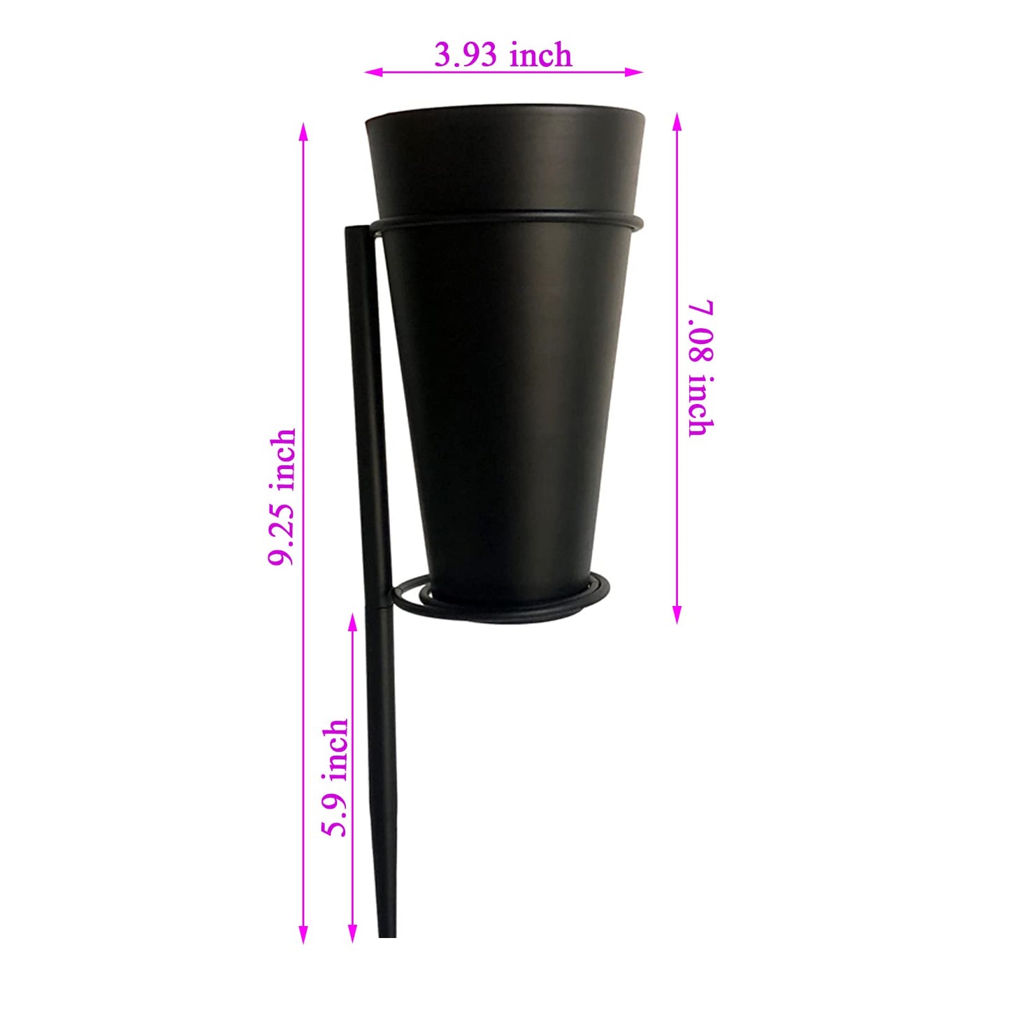 Metal Grave Vase Flower Holder in Base Graveyard Vase Grave Decoration Flower Foam