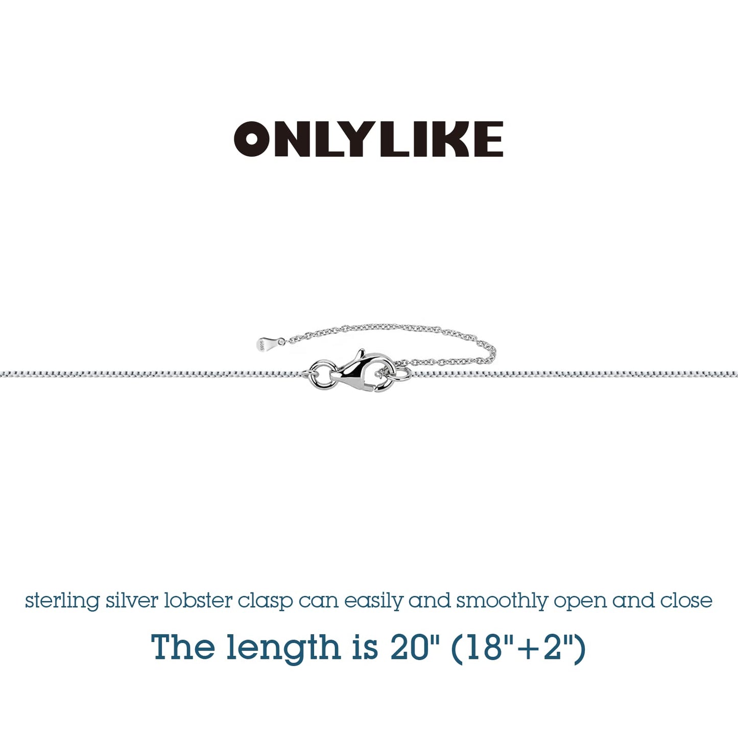 ONLYLIKE Heart Pendant Necklace Gifts for Wife, Engraved 'I LOVE YOU' 2 Carat Moissanite Necklace, Anniversary Eternity Jewelry Present, Birthday Gifts for Women
