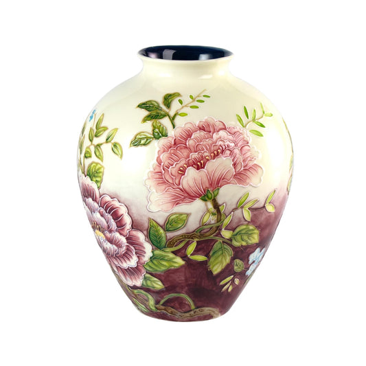 KAMMAK Colored Ceramic Vase, Beautiful Hand-Painted Decorative Vase, Modern Art Porcelain Vase for Flower Mantle Dining Table Centerpiece, Entryway Living Room Wedding Decoration（YZF6）