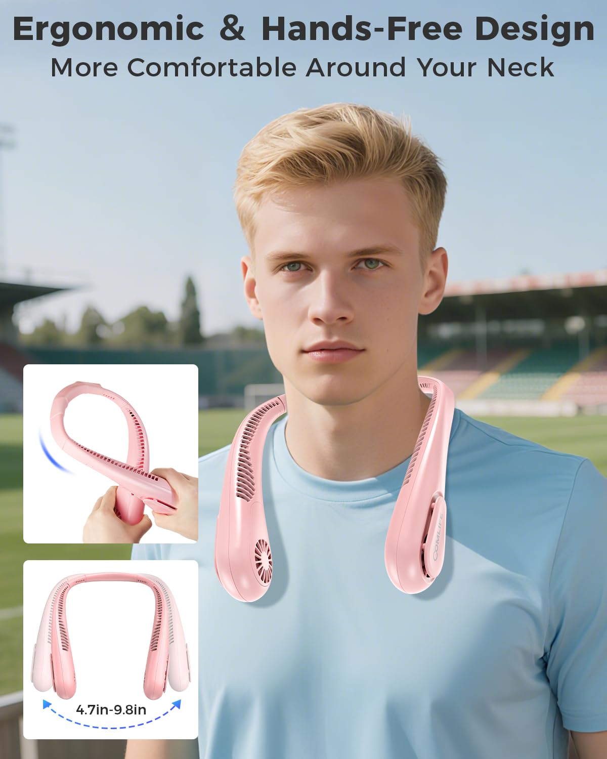 Portable Bladeless Neck Fan, Birthday Gifts for Girl Boy Mom Dad, Father‘s & Mother’s Day Gifts, Wearable Cooling Fan Rechargeable for Camping Travel Beach Golf Cruise Essentials 2026 New