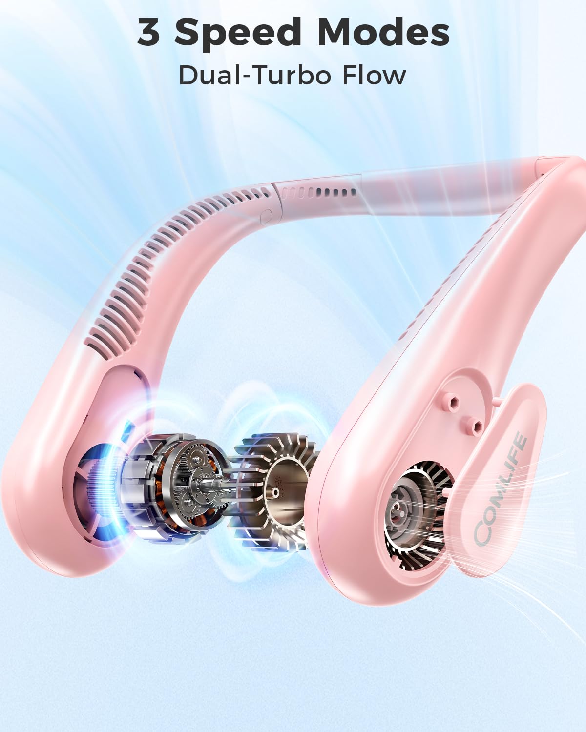 Portable Bladeless Neck Fan, Birthday Gifts for Girl Boy Mom Dad, Father‘s & Mother’s Day Gifts, Wearable Cooling Fan Rechargeable for Camping Travel Beach Golf Cruise Essentials 2026 New