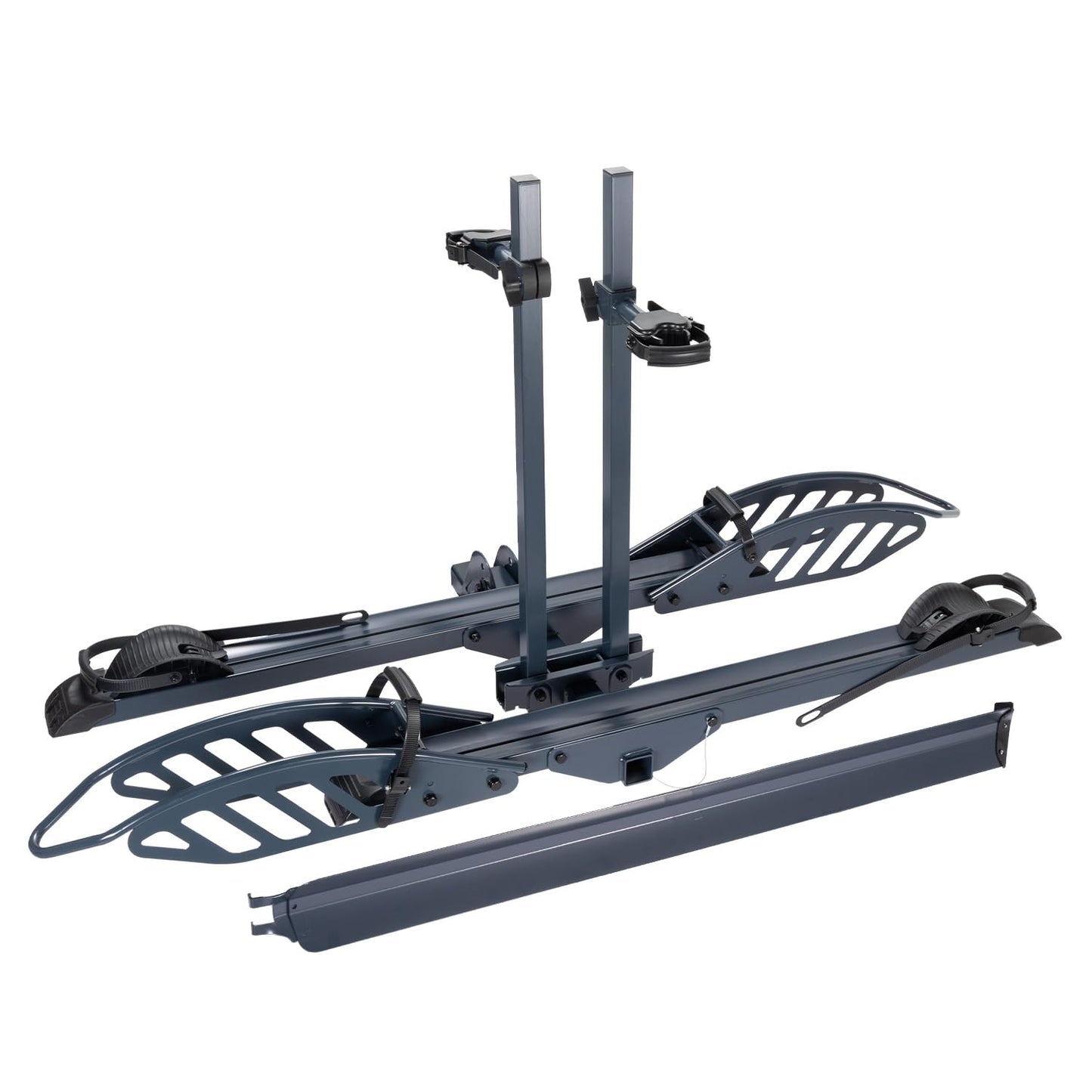 CRAVOT CyberRack E2 Hitch 2 E-Bike Rack with Ramp,200 lbs Capacity Electric Bike Carrier Foldable Platform Mount, Up to 5-inch Fat Tire Bicycle for 2'' Receiver Cars Trucks SUVs Minivans RV, Trailer