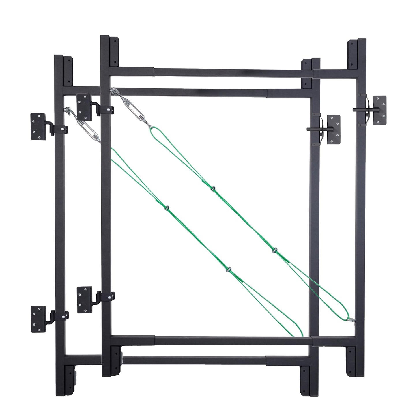 Heavy-Duty Adjustable Fence Gate Kit - 36" to 72" Wide DIY Gate Kit for Wooden Fence Using 1x4 & 2x4 Lumber, Complete Gate Kit for Building Sturdy 4 to 5 Foot Backyard Wood Gates /2 PCS