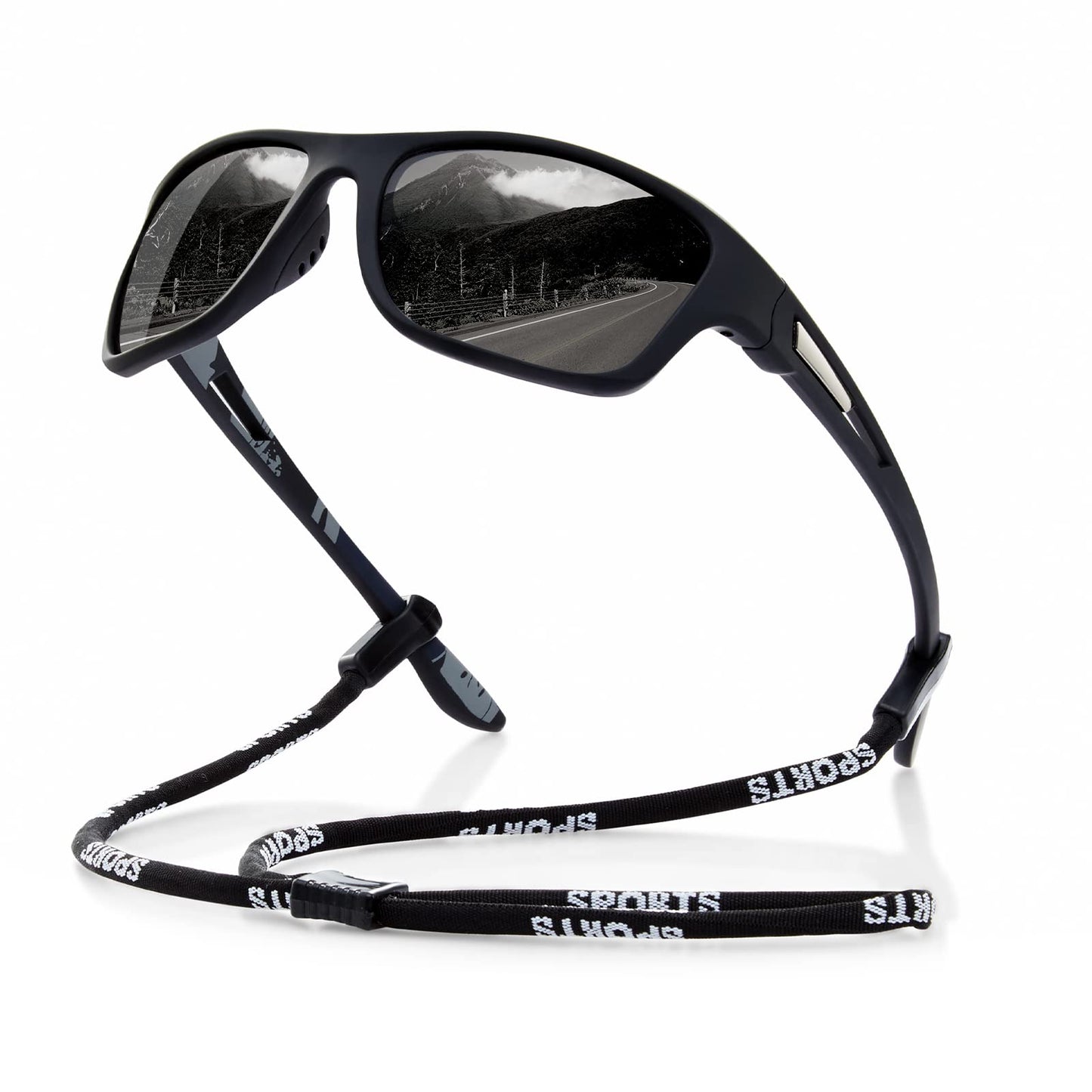 suoso Polarized Sports Sunglasses for Men: UV400 Protection Glasses Wrap Around Goggles for Driving Fishing