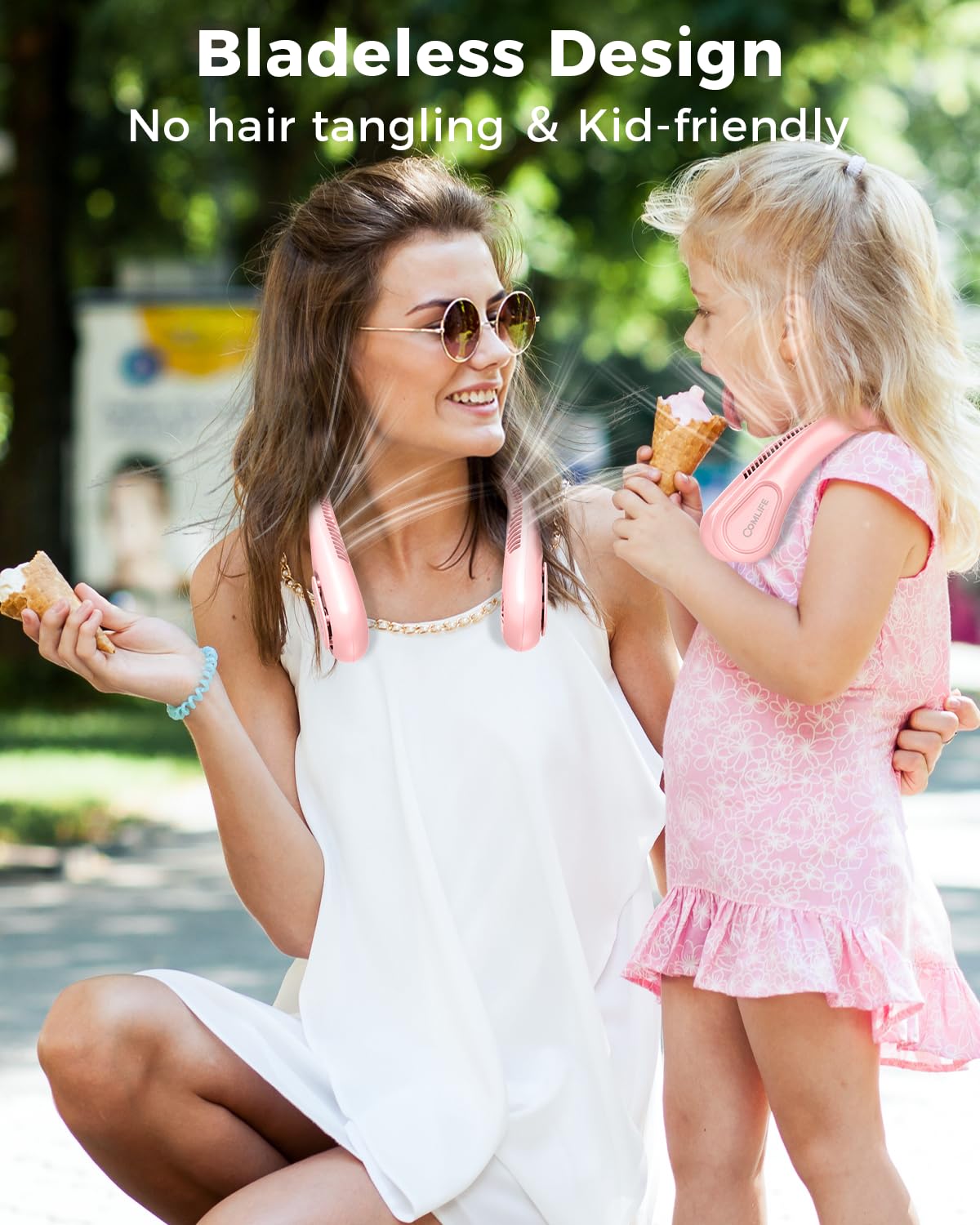 Portable Bladeless Neck Fan, Birthday Gifts for Girl Boy Mom Dad, Father‘s & Mother’s Day Gifts, Wearable Cooling Fan Rechargeable for Camping Travel Beach Golf Cruise Essentials 2026 New