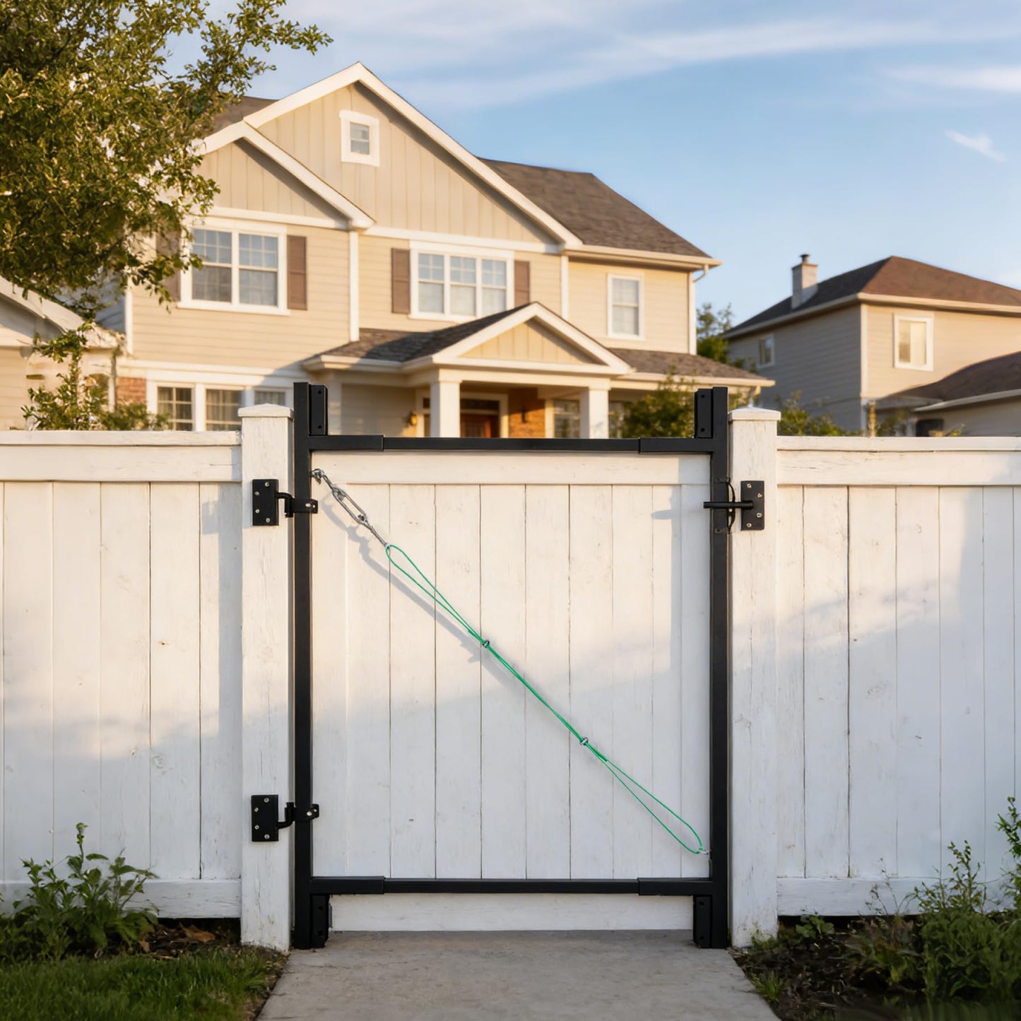 Heavy-Duty Adjustable Fence Gate Kit - 36" to 72" Wide DIY Gate Kit for Wooden Fence Using 1x4 & 2x4 Lumber, Complete Gate Kit for Building Sturdy 4 to 5 Foot Backyard Wood Gates /2 PCS