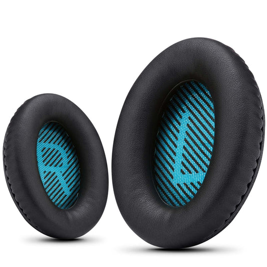 Professional Replacement Bose Headphone Covers, Bose Replacement Headphone Pads for QuietComfort 35 ii/QC35/QC25/QC2/QC15/Ae2/Ae2i/Ae2w/SoundTrue & SoundLink, by Krone Kalpasmos – Blue