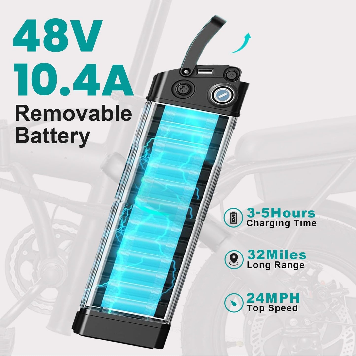 Electric Bike for Adults and Teens, Folding Ebike,Commuter City Foldable E Bike with 560W Motor and 48V 10Ah Battery, 24 MPH Speed Pedals Assist, Dual Disc Brakes,14" Compact Electric Bicycle