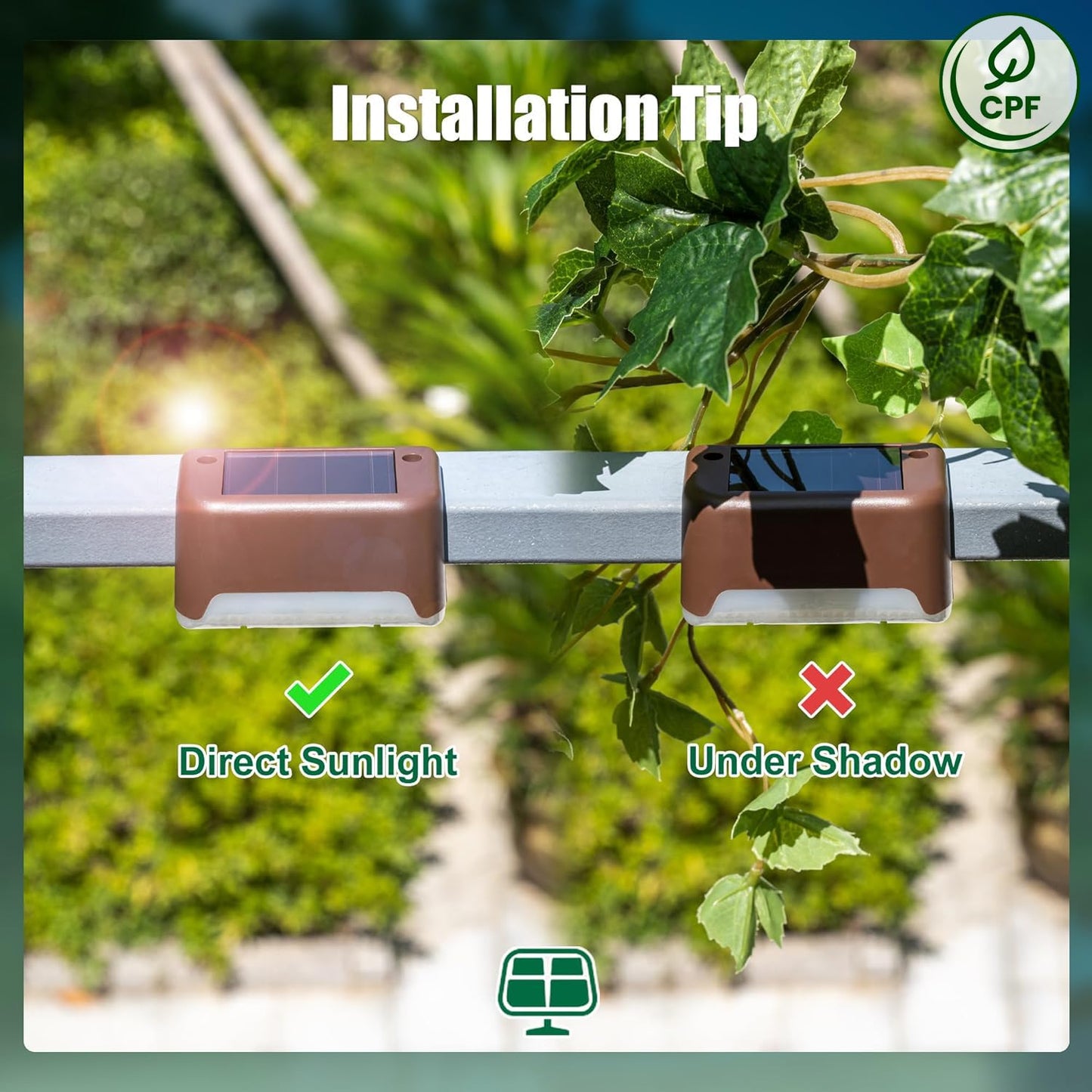 SOLPEX Solar Deck Lights Outdoor 16 Pack, Solar Step Lights Waterproof Led Solar lights for Outdoor Stairs, Step , Fence, Yard, Patio, and Pathway(Warm White)