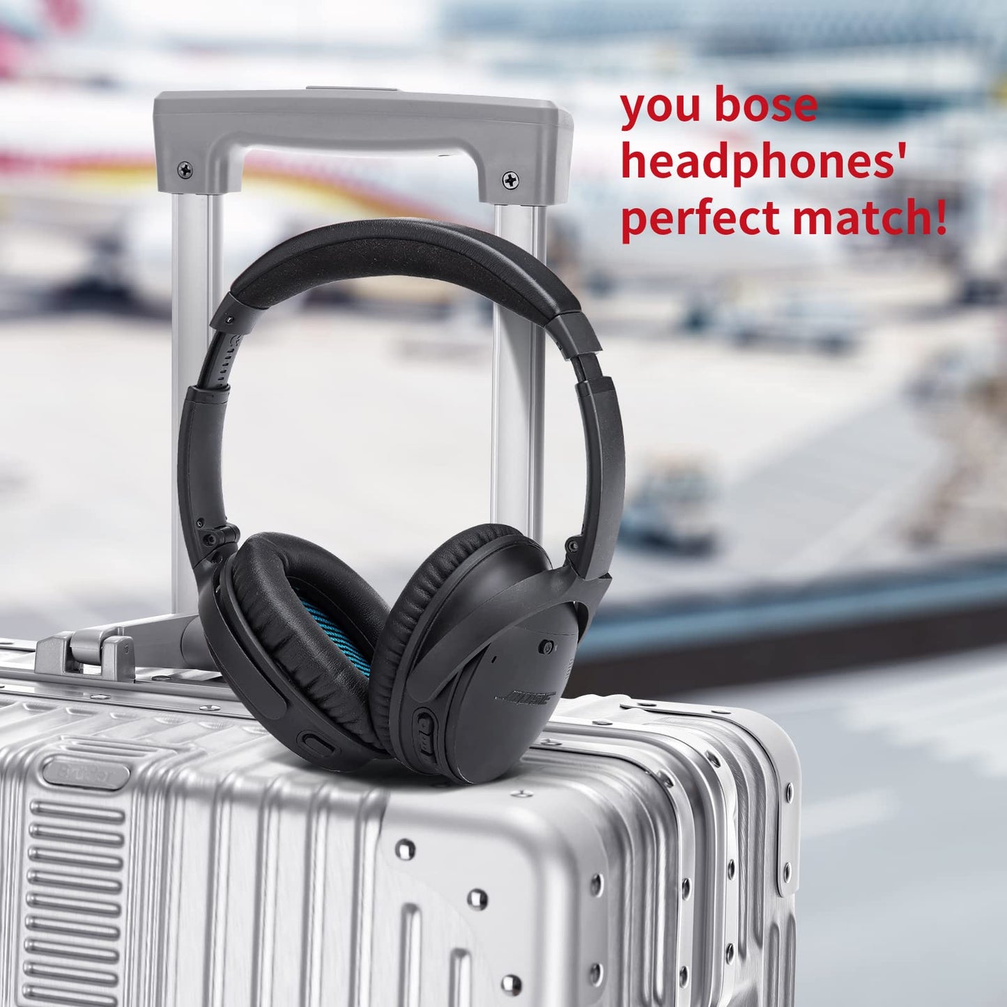 Professional Replacement Bose Headphone Covers, Bose Replacement Headphone Pads for QuietComfort 35 ii/QC35/QC25/QC2/QC15/Ae2/Ae2i/Ae2w/SoundTrue & SoundLink, by Krone Kalpasmos – Blue
