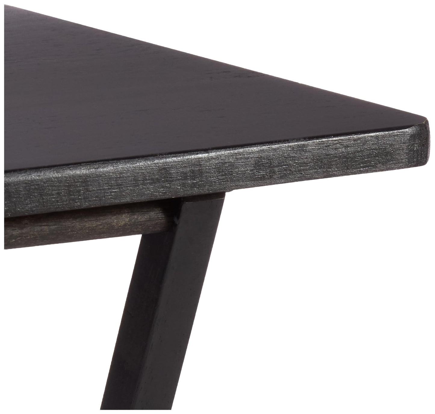 Amazon Basics Portable Foldable TV Tray Table with Storage Rack, Space-Saving Design, 15" x 19" x 26", Black, 4-Pack