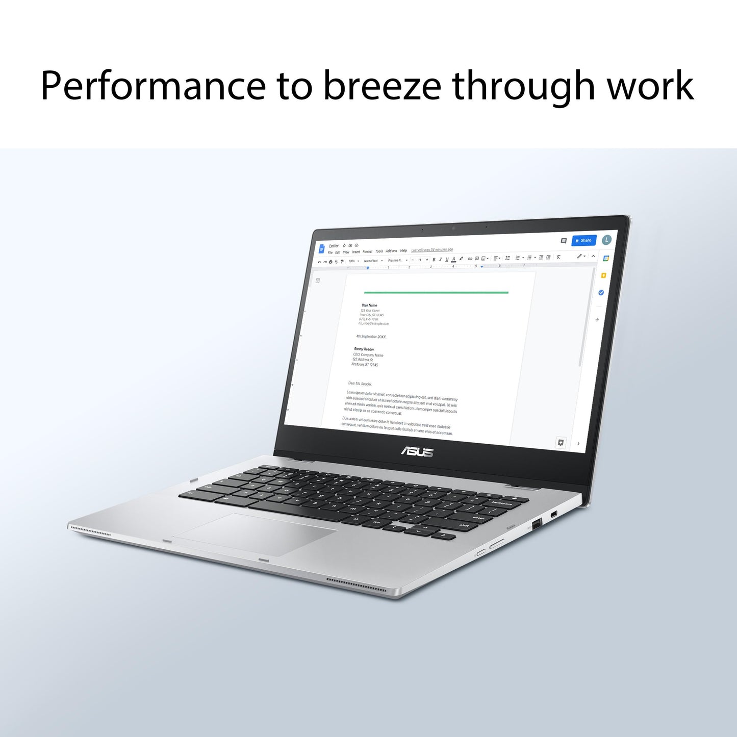 ASUS Chromebook Flip CX1 Convertible Laptop, 14" FHD NanoEdge 360-degree Touchscreen, Intel Celeron N4500 Processor, 128GB eMMC Storage, 8GB RAM, ChromeOS, Transparent Silver, CX1400FKA-AS88FT