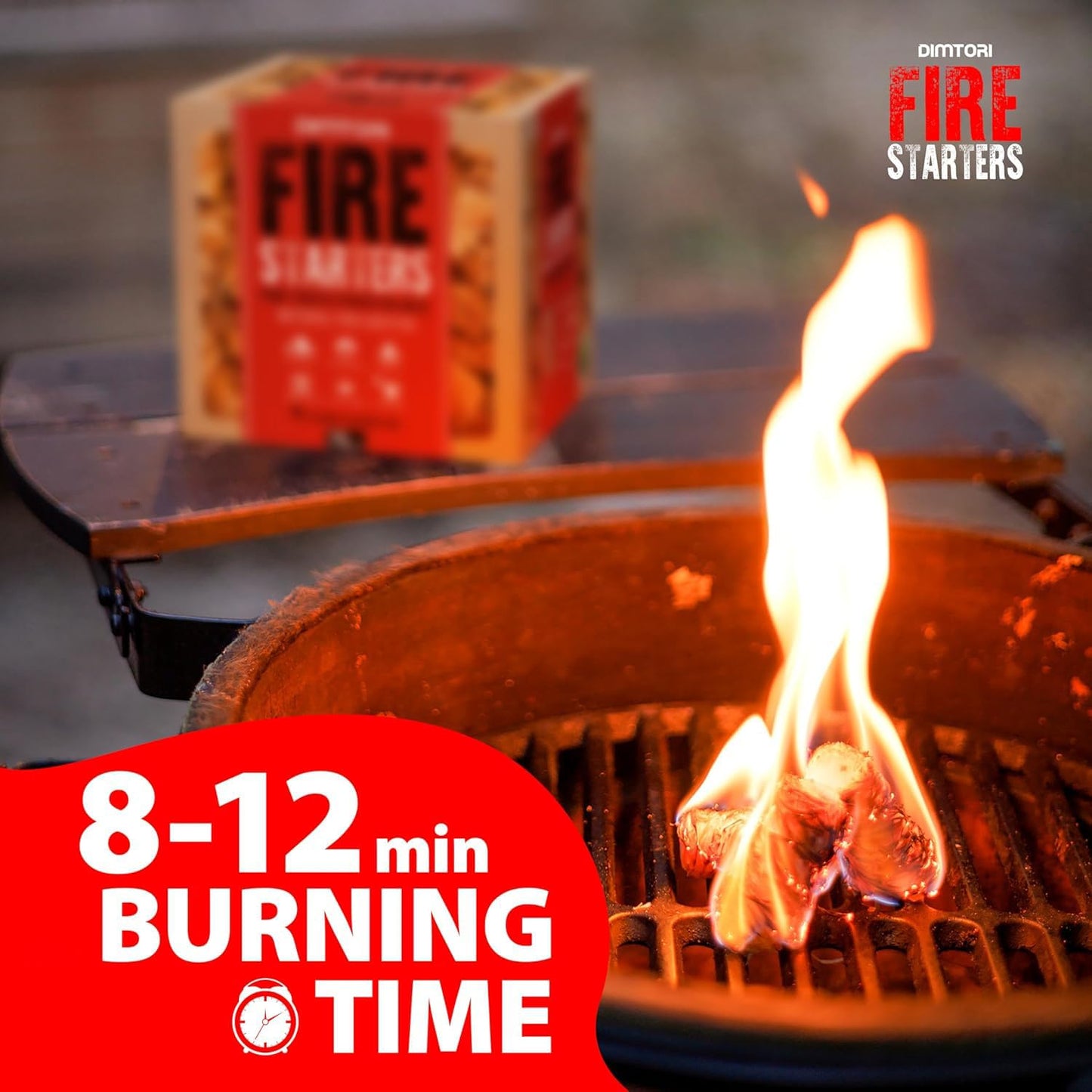 DIMTORI 70 pcs Fire Starter - Natural Fire Starters for Campfires, Fire Pit, Pizza Oven, Fireplace, Smoker, BBQ, Pellet Stove & Wood - Fire Starters for Grill, Charcoal Starter