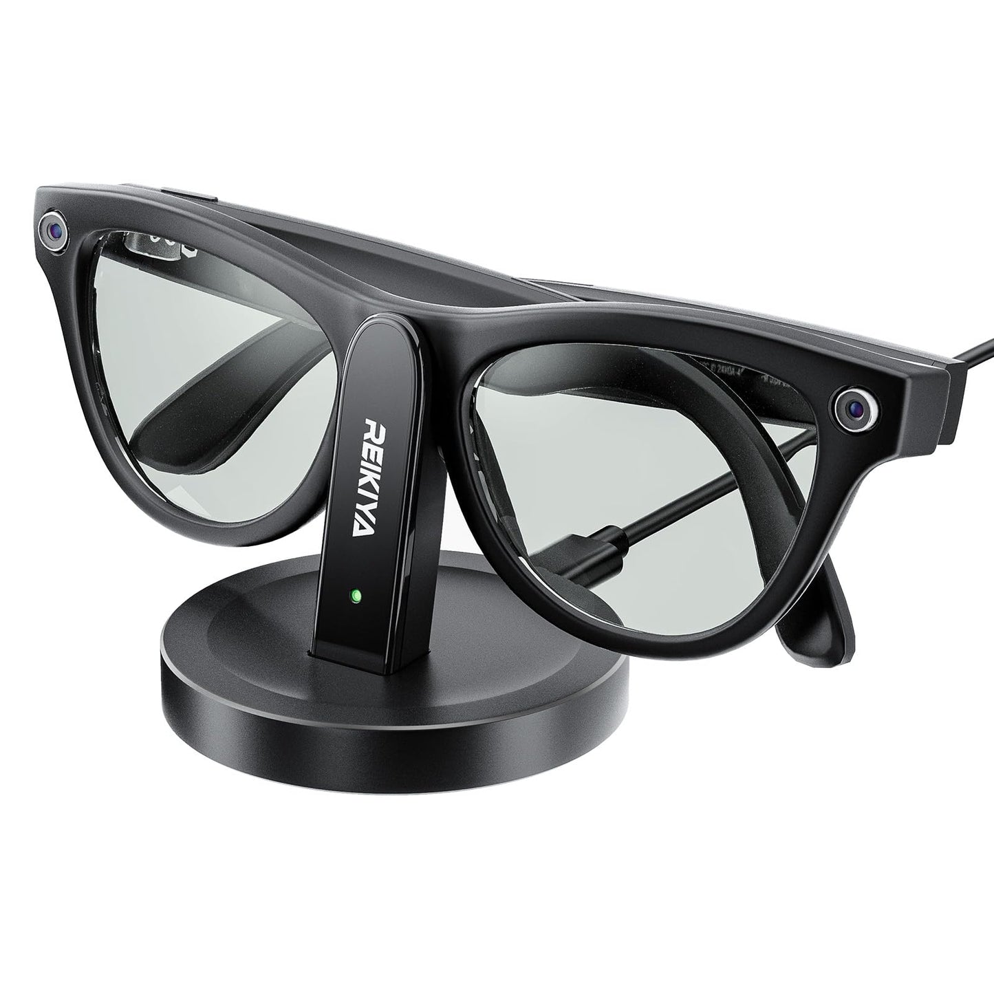 REIKIYA Charging Stand for Ray-Ban Meta Smart Glasses (Gen 1 & 2), Portable Charging Dock for Wayfarer, Headliner, Skyler with 3.3 ft USB-C Cable, Charger for Meta Glasses, RayBan Meta Accessories
