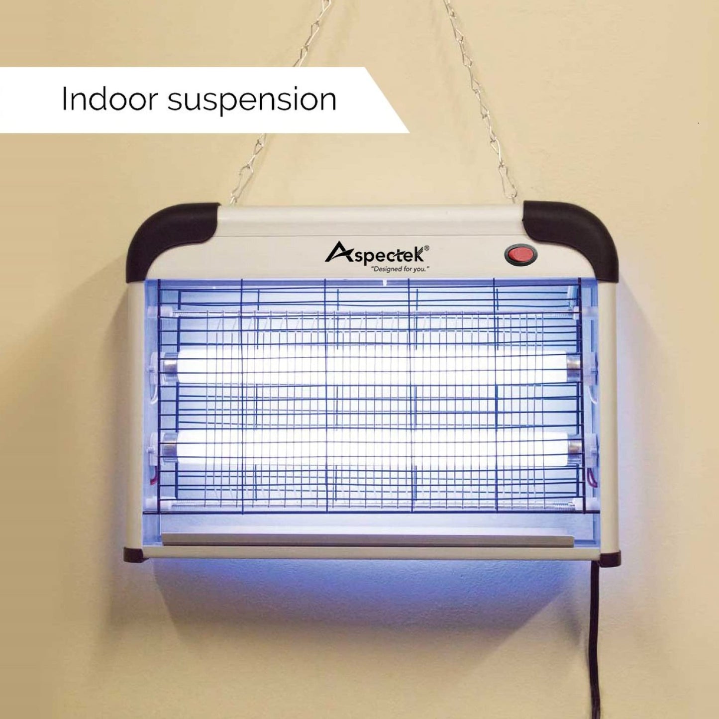 ASPECTEK Insect Killer, Bug Zapper, Powerful 20W Electronic Indoor Fly Zapper for Mosquito, Fungus Gnat, Asian Beetle, Moth, Flying Pests - Indoor Use, Includes 2-Pack Replacement Bulbs