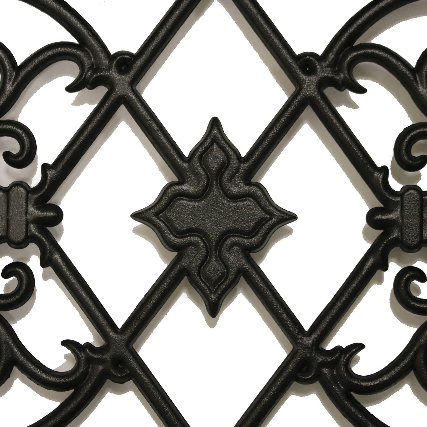 Nuvo Iron Decorative Insert for Fencing, Gates, Home, Garden - Oval, 13" X 17″, Black