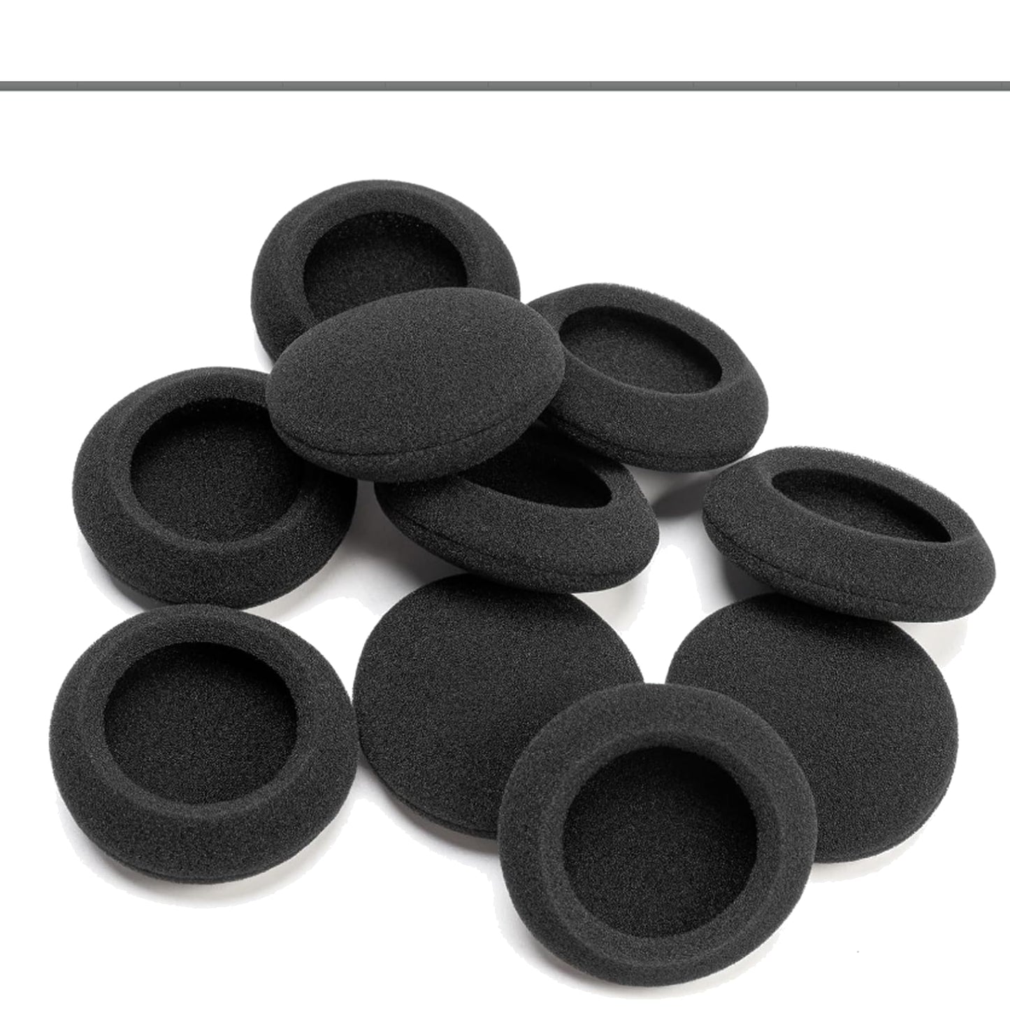 24 Pack Headphone Earpads Replacement Cushions 55MM Black | Soft Headset Ear Covers & Ear Cushions for Plantronics Headsets, Universal Fit for Office Telephone Headsets Daily Use & Maintenance