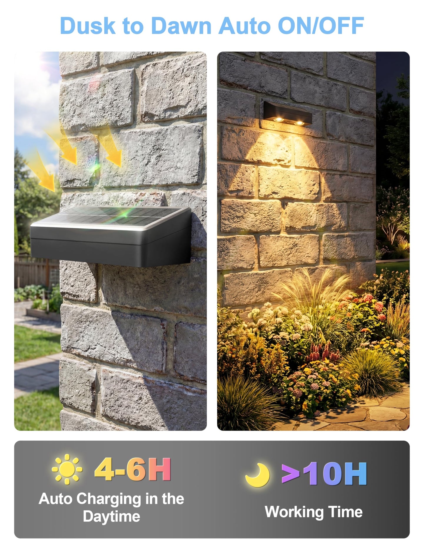 JOFIOS Fence Lights Solar Powered with Remote 12 Pack, Warm White, Cool White and RGB Color Glow LED Solar Lights Outdoor, Dusk to Dawn Solar Fence Lights for Patio, Backyard, Railing, Deck, and Wall